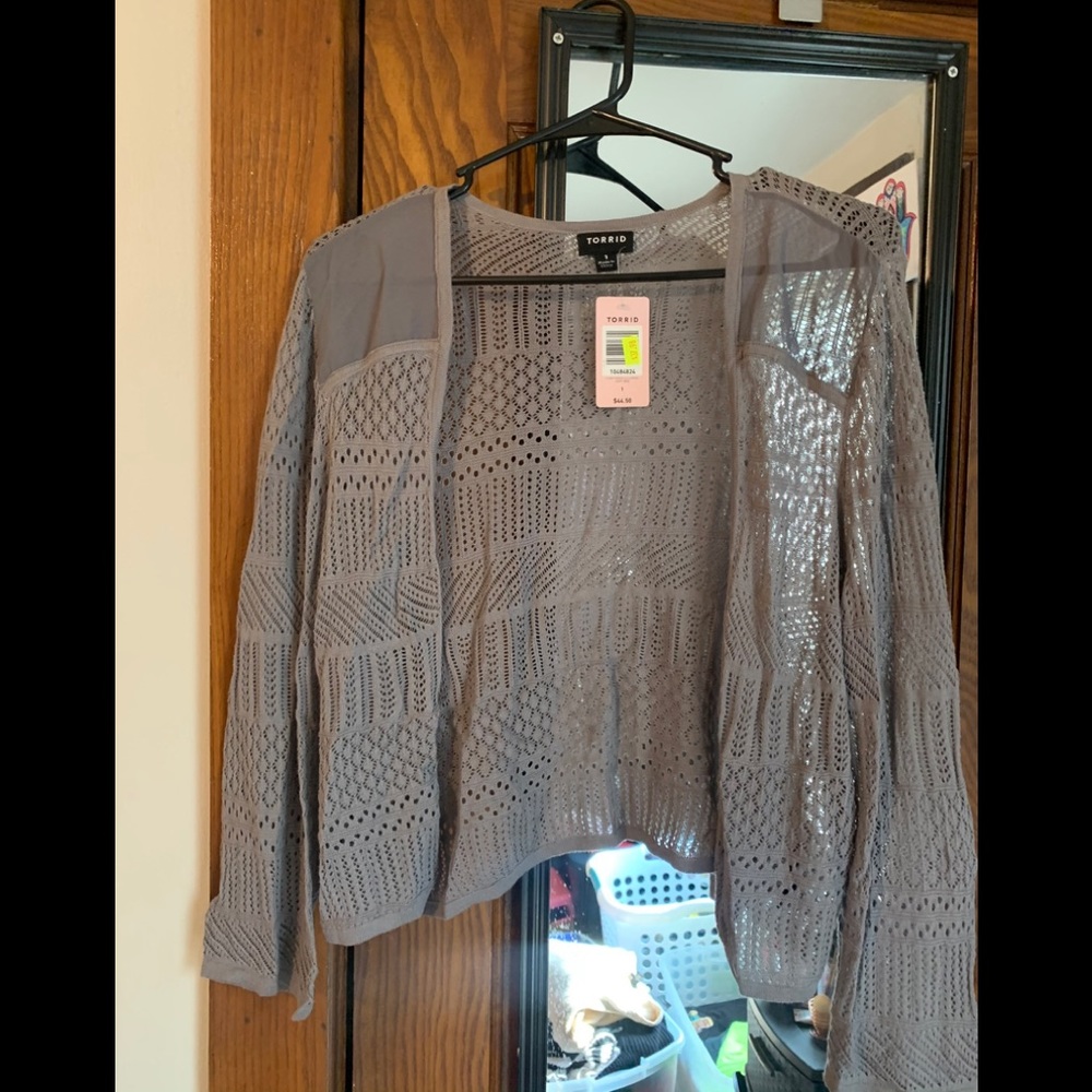 Short Gray Torrid Cardigan